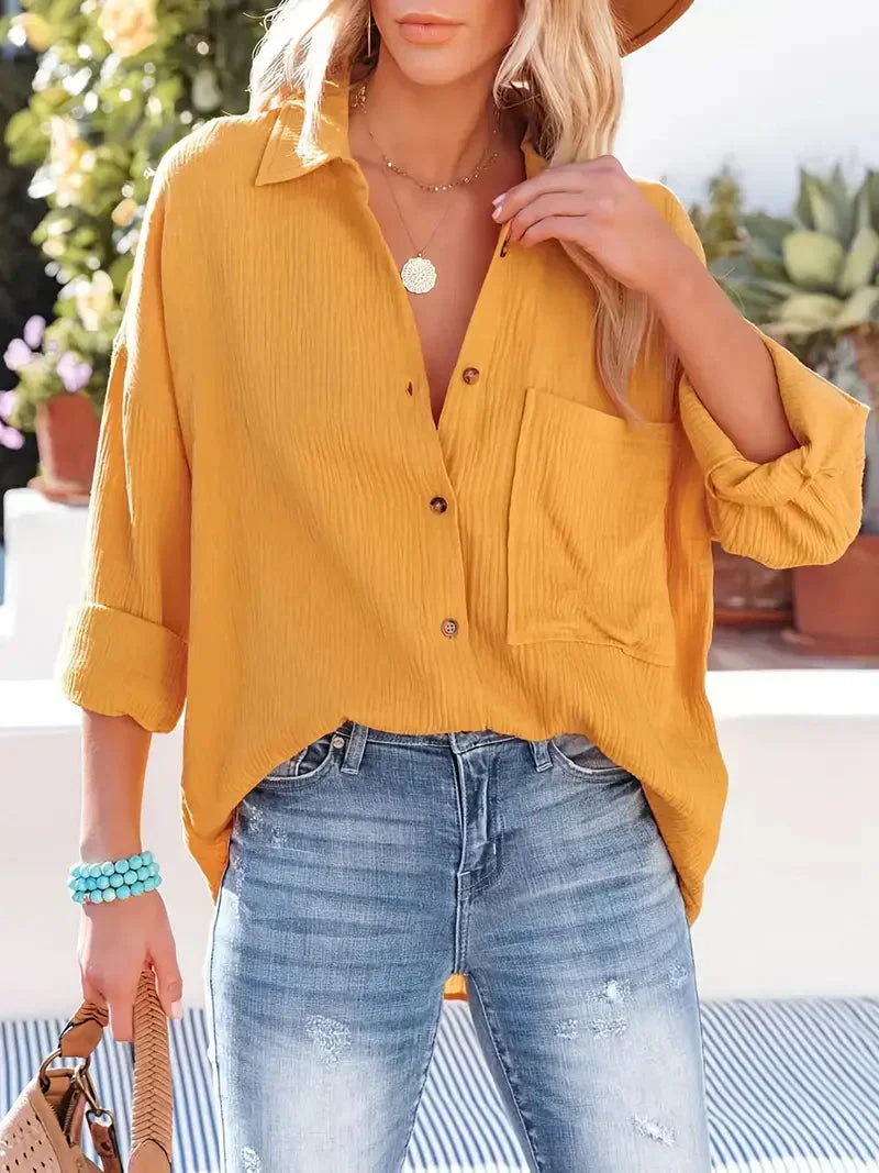 Dames Blouse Losse Pasvorm - Mode Vibes

