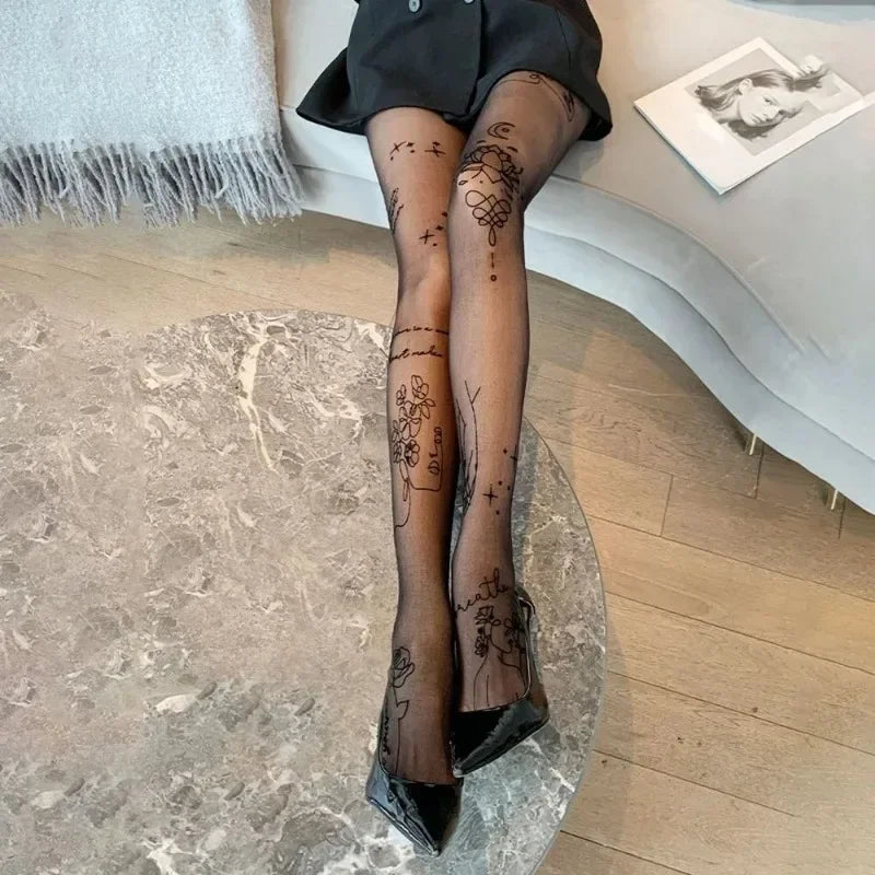 Lena | Collant alla moda con motivo grafico