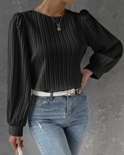 Lena | Elegante maglia a maniche lunghe con scollo rotondo