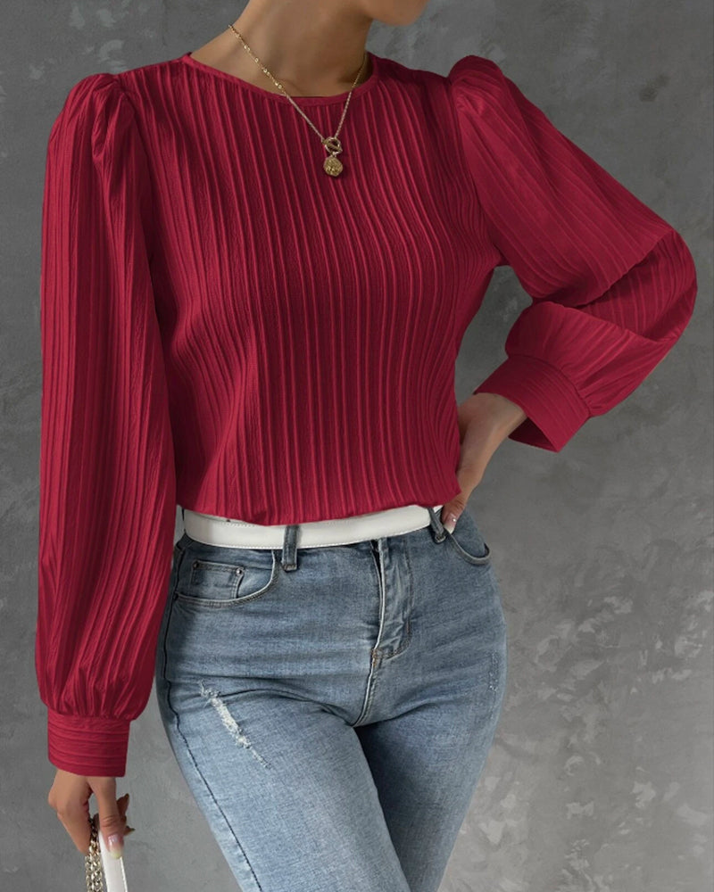 Lena | Elegante maglia a maniche lunghe con scollo rotondo