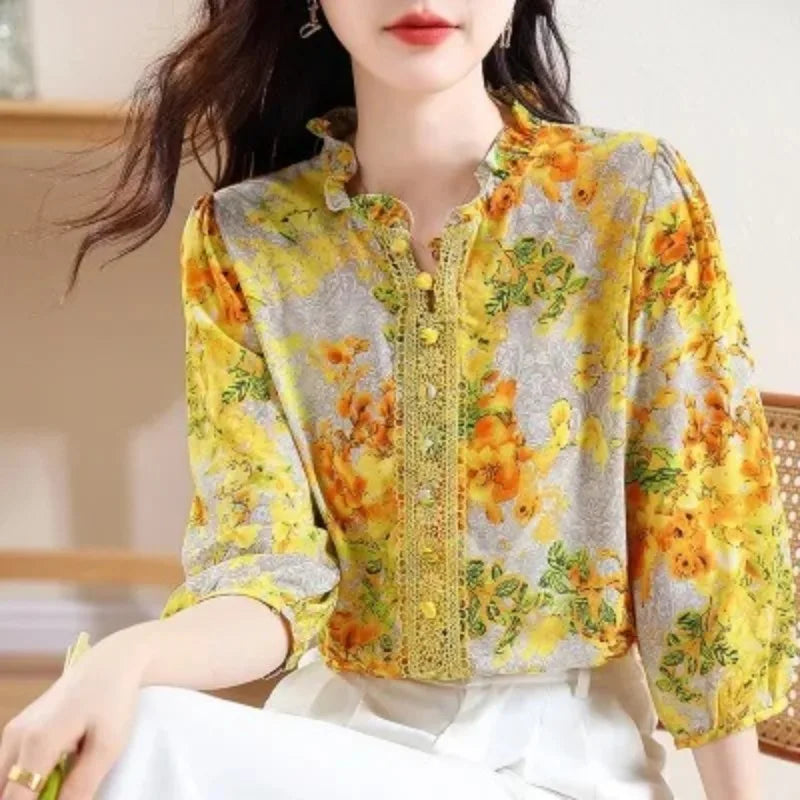 Zomerse Dames Blouse met Modieuze Print