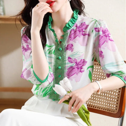Zomerse Dames Blouse met Modieuze Print