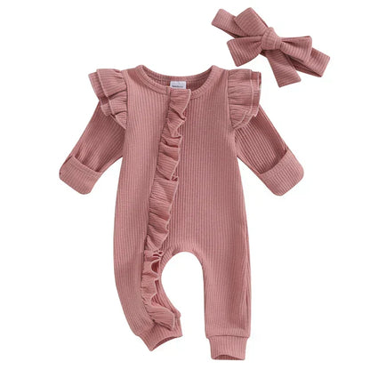 Schattig Babypakje voor Meisjes met Ruches