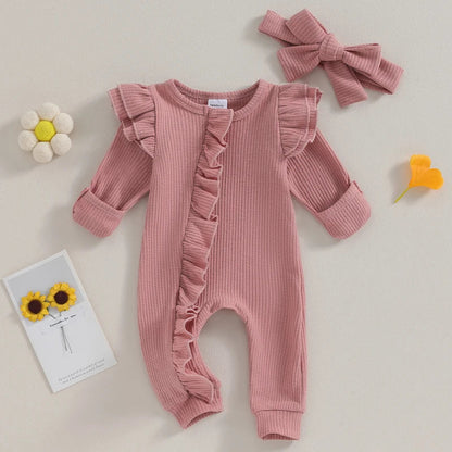 Schattig Babypakje voor Meisjes met Ruches - Mode Vibes