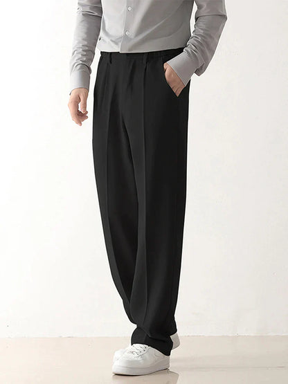 Mannen Formele Broek Donkerbruin Chino Stijl - Mode Vibes