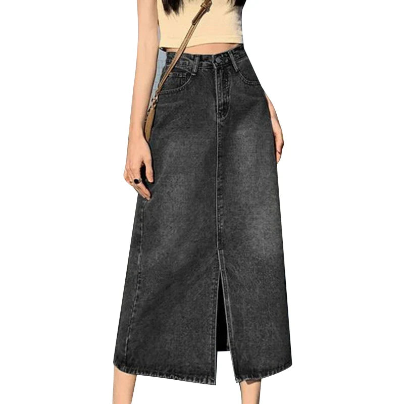 Fonkelende Zon Denim A-lijn Rok