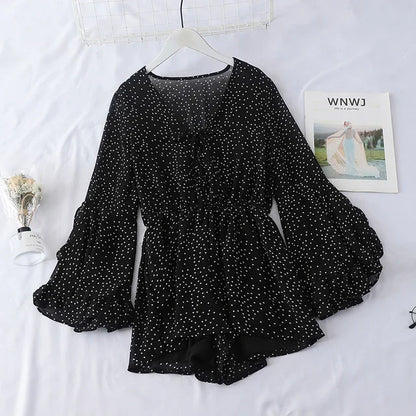 Zomerse Elegance Vintage Polka Dot Playsuit 2024