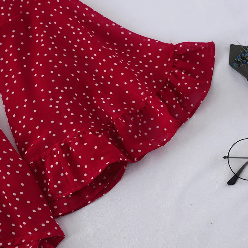 Zomerse Elegance Vintage Polka Dot Playsuit 2024