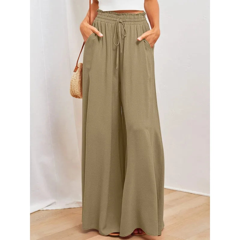 Zomerse Stijlvolle Wijde Broek van Bloesemvrouw