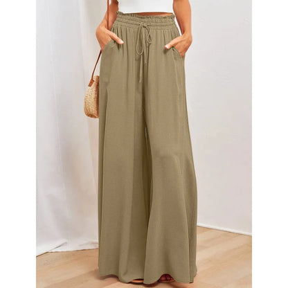 Zomerse Stijlvolle Wijde Broek van Bloesemvrouw