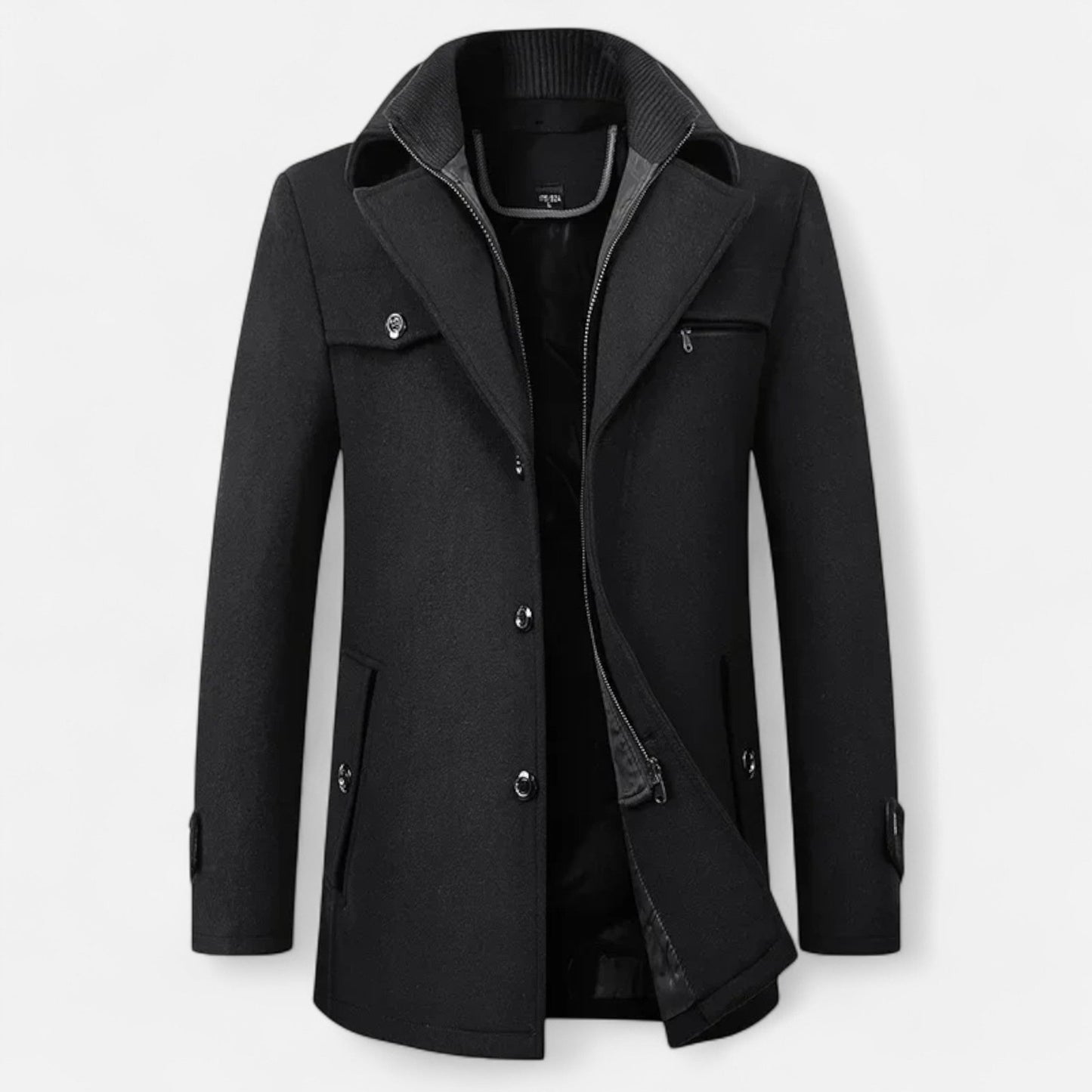 Leonard | Klassieke wollen trenchcoat voor heren 6