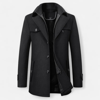 Leonard | Klassieke wollen trenchcoat voor heren 6