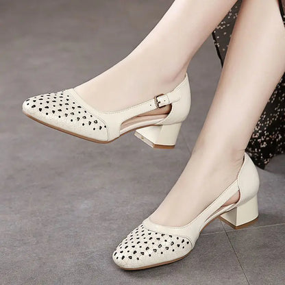 Elegant Steps Zomer Leren Sandalen