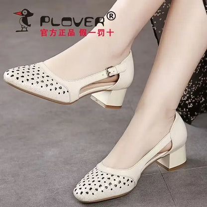 Elegant Steps Zomer Leren Sandalen