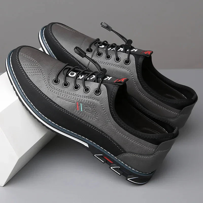 Leren Sneakers Heren | Stevige Zool & Comfortabele Demping