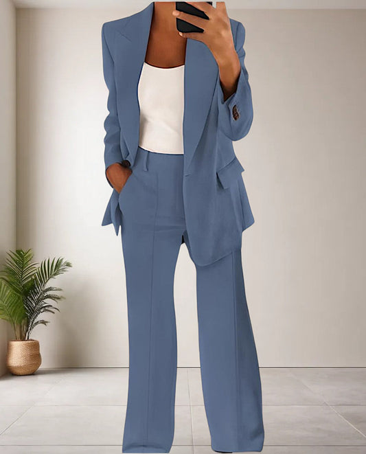 Dames Broekpak Isabella Stijlvol Leer - Mode Vibes