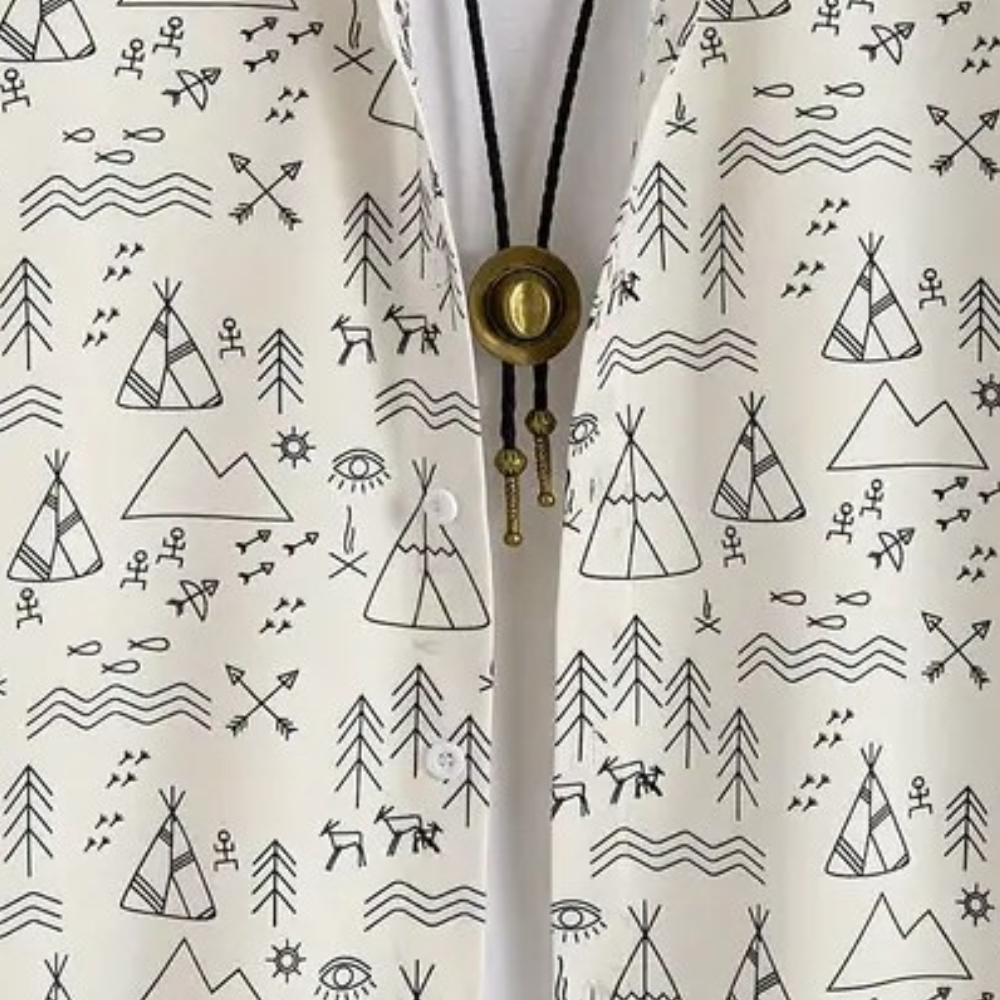 Mannen Overhemd met Leuke Print - Casual Stijl