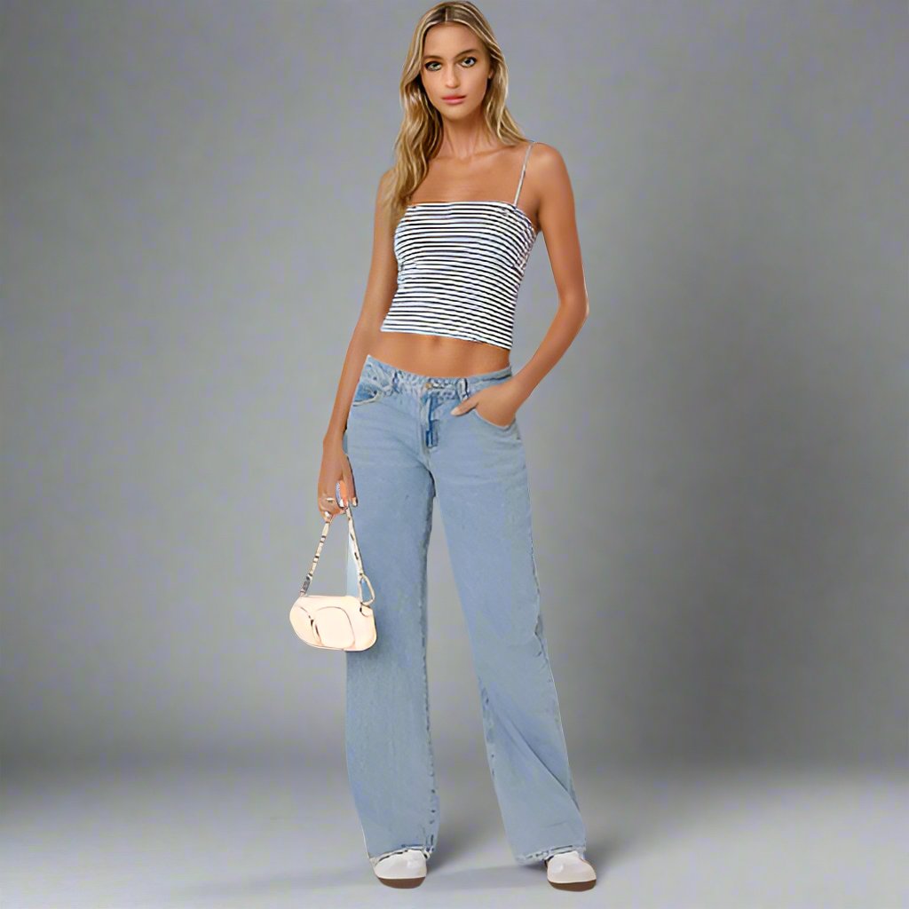 Roxy Low-Rise Jeans Comfortabel Stretch Denim Y2K Stijl