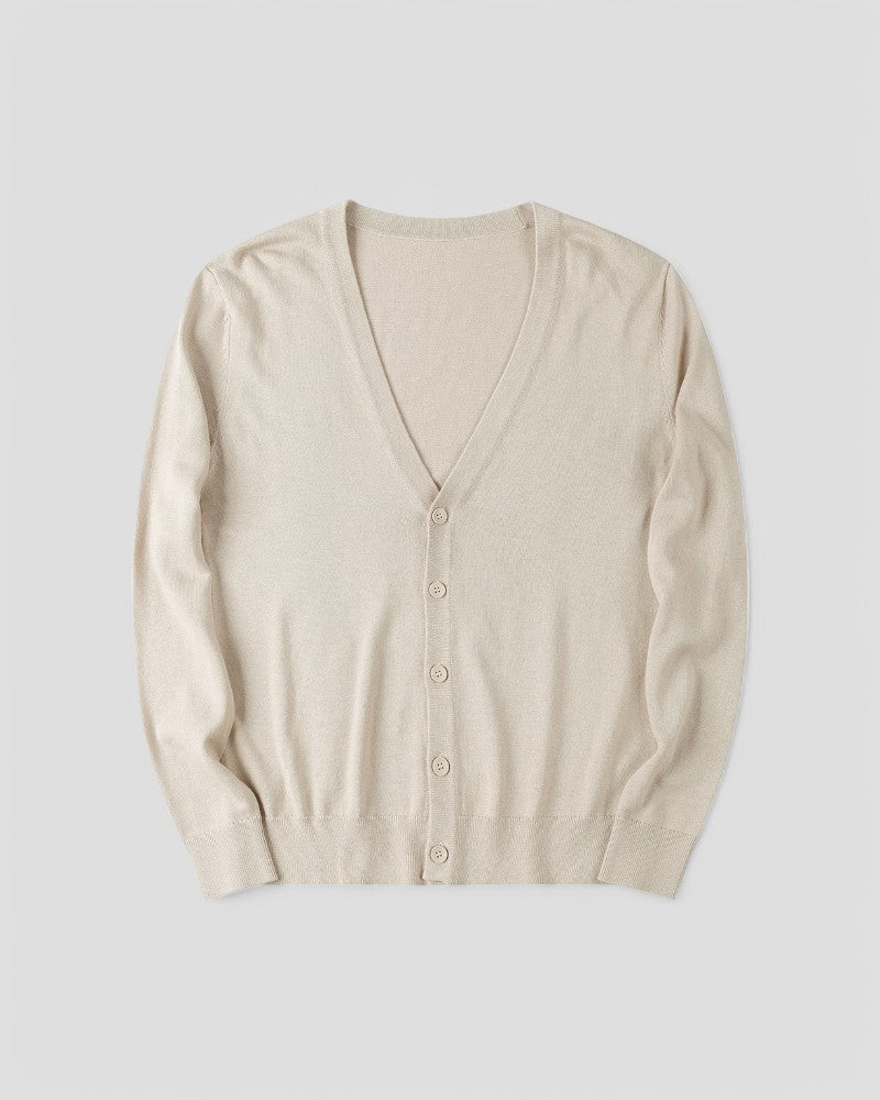 Lichtgewicht gebreide cardigan voor heren met knopen 7