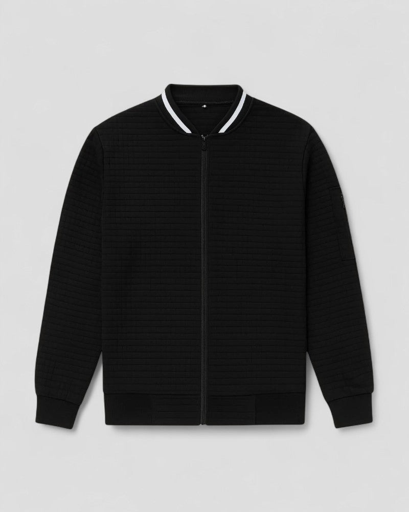 Lichtgewicht gewatteerd vest met rits voor heren van katoenmix 0