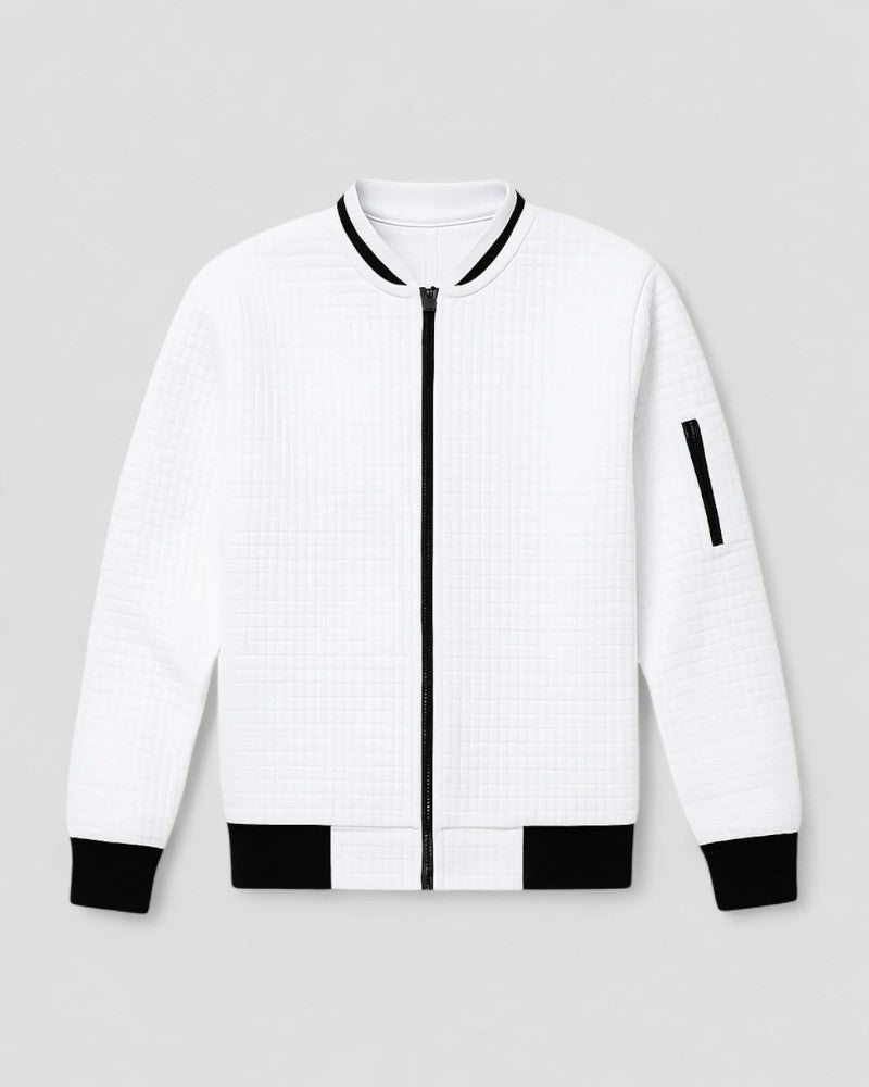 Lichtgewicht gewatteerd vest met rits voor heren van katoenmix 6