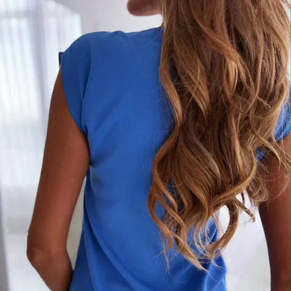 Mouwloze Top V-Hals Minimalistisch Zomer