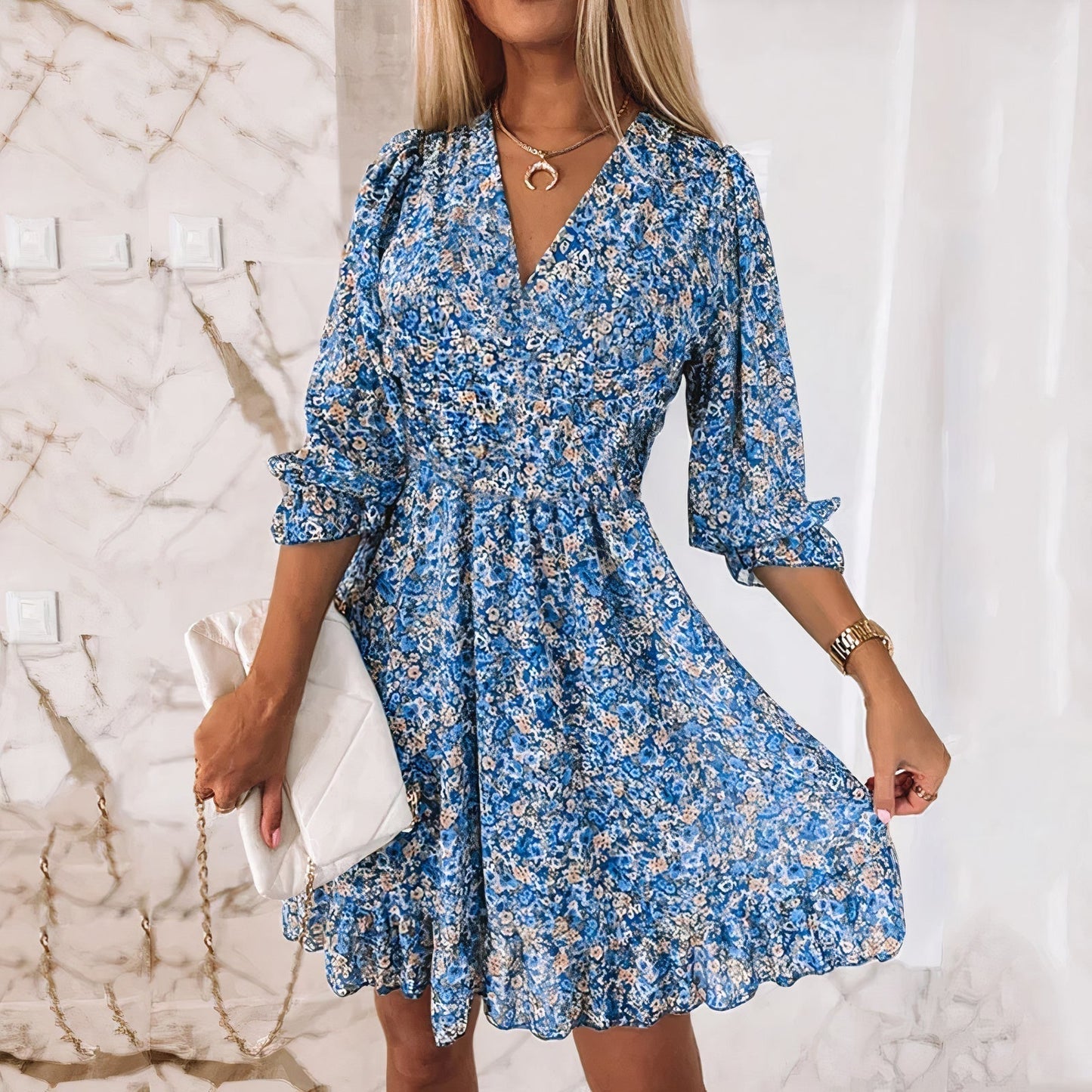 Lily | Mini abito estivo casual con scollo a V