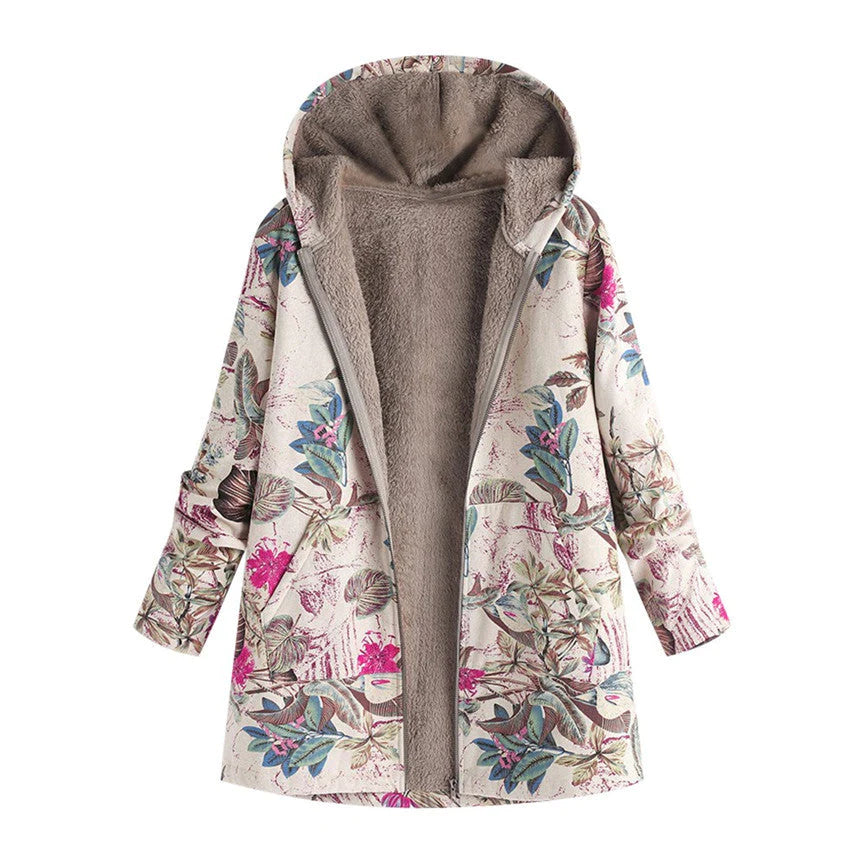 Dames Vintage Jas Warme Stof Elegante Look - Mode Vibes