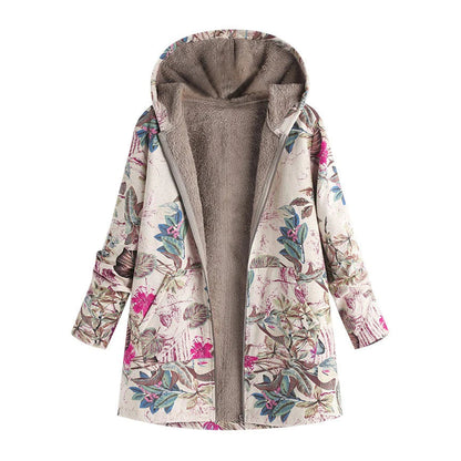 Dames Vintage Jas Warme Stof Elegante Look - Mode Vibes