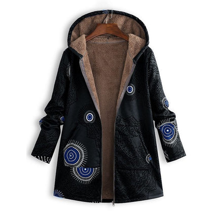 Dames Vintage Jas Warme Stof Elegante Look