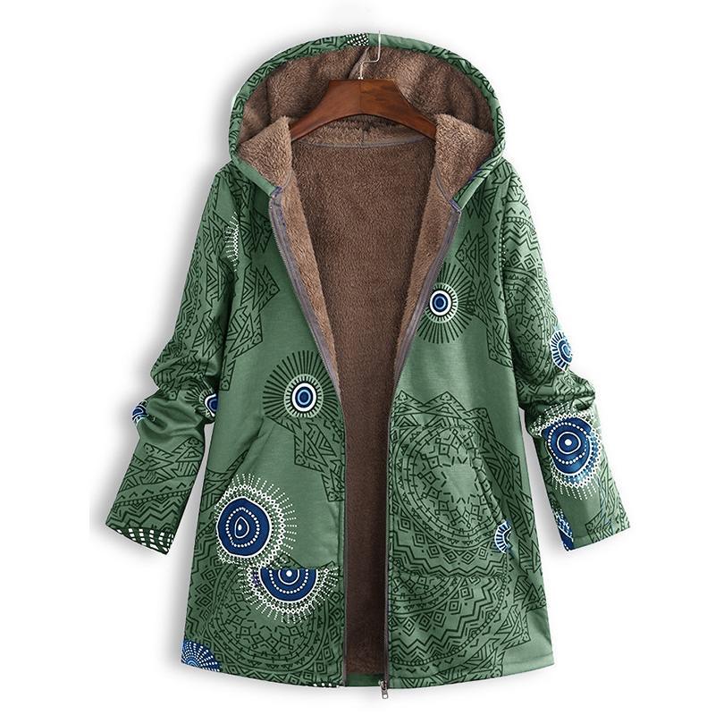 Dames Vintage Jas Warme Stof Elegante Look