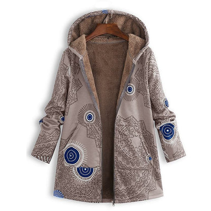 Dames Vintage Jas Warme Stof Elegante Look