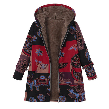 Dames Vintage Jas Warme Stof Elegante Look