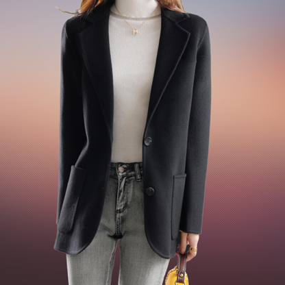 Dames Blazer Bruin Comfortabel en Stijlvol