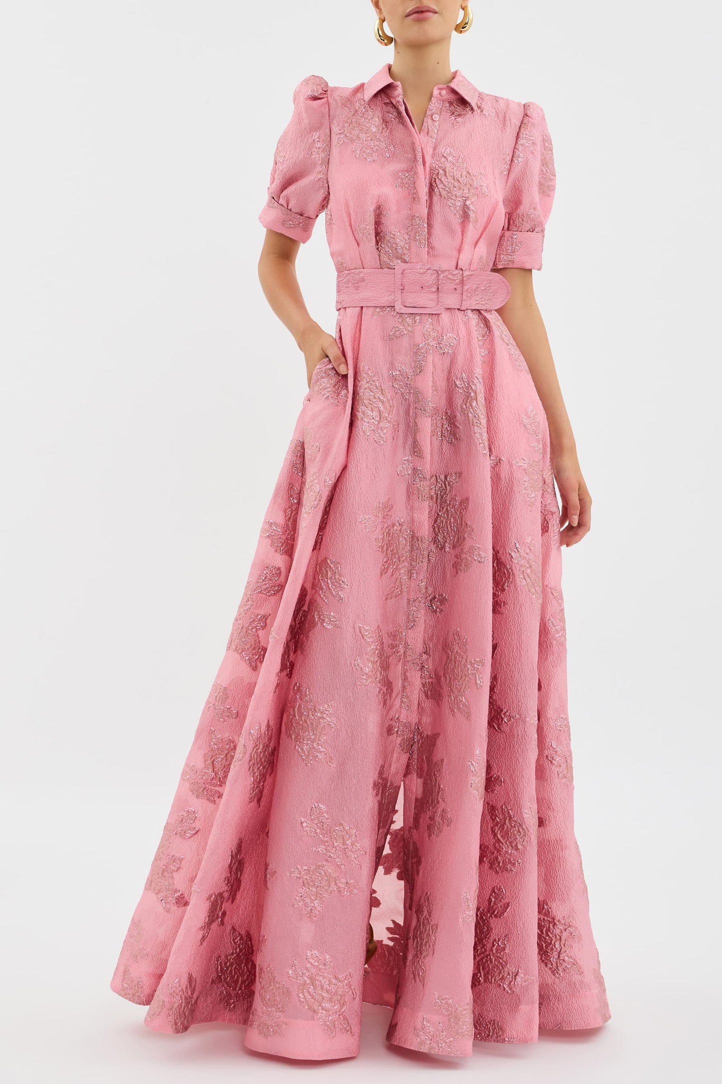 Linna | Elegante Korte Mouw Jurk met Pofmouwen 1