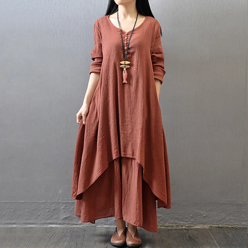 Stijlvolle Linnen Zomer Maxi Jurk van Zomerse Chic