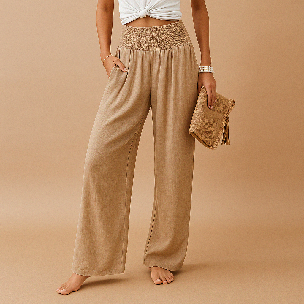 Dames Broek Zomer Luchtig Rechte Pijpen Elastisch - Mode Vibes
