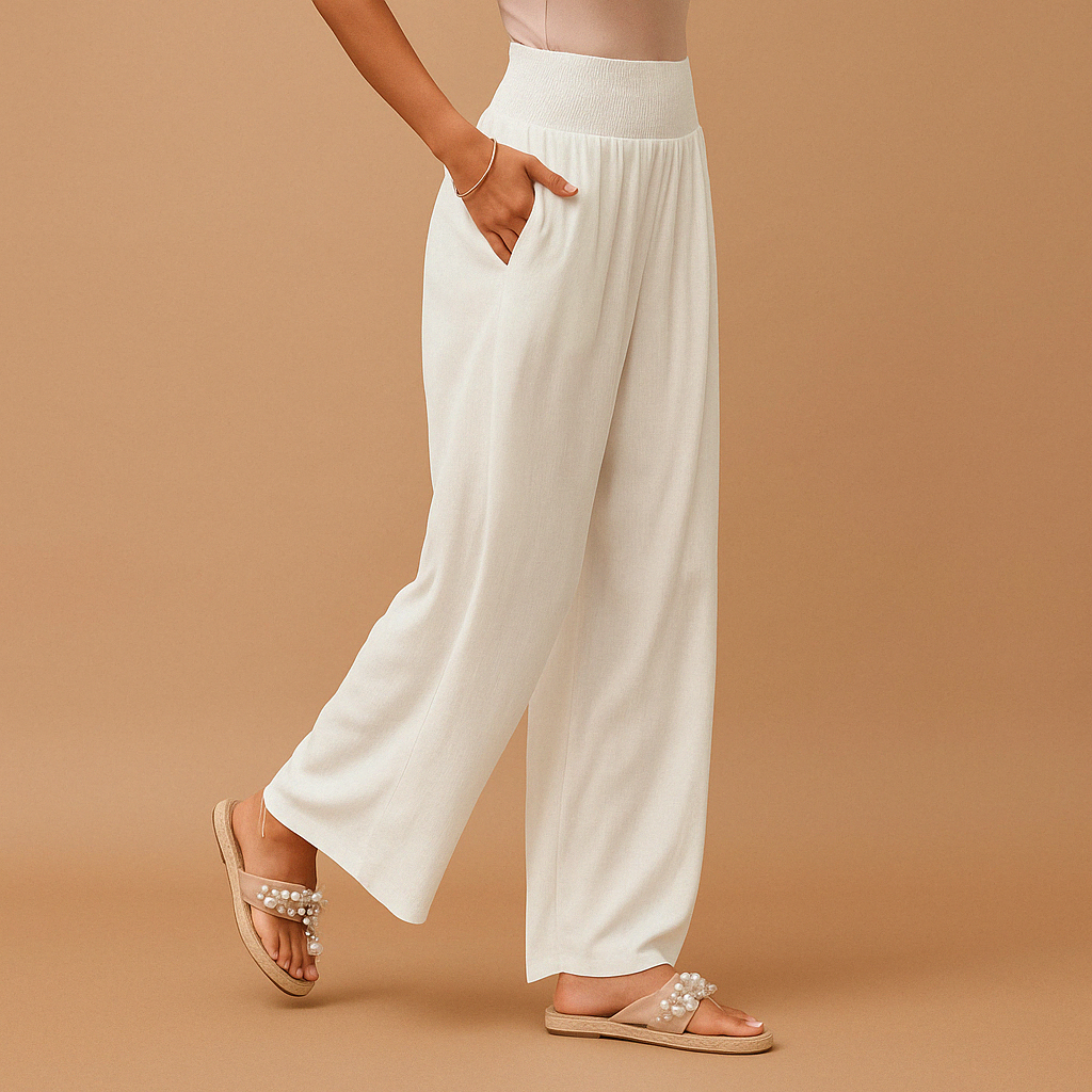 Dames Broek Zomer Luchtig Rechte Pijpen Elastisch