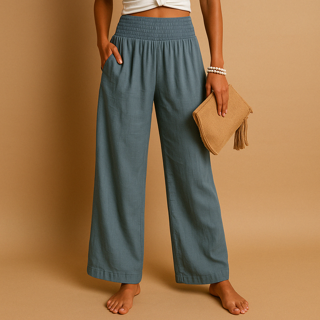 Dames Broek Zomer Luchtig Rechte Pijpen Elastisch