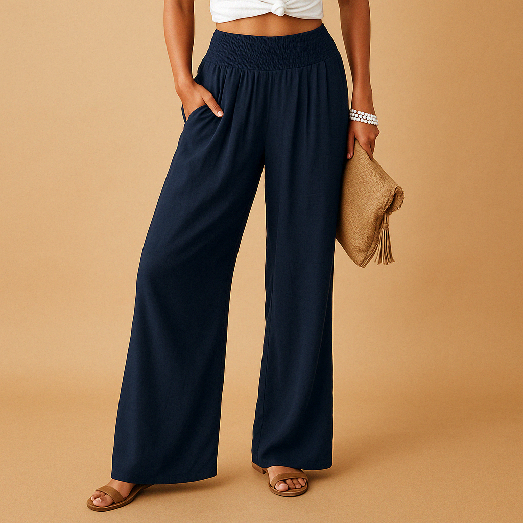 Dames Broek Zomer Luchtig Rechte Pijpen Elastisch