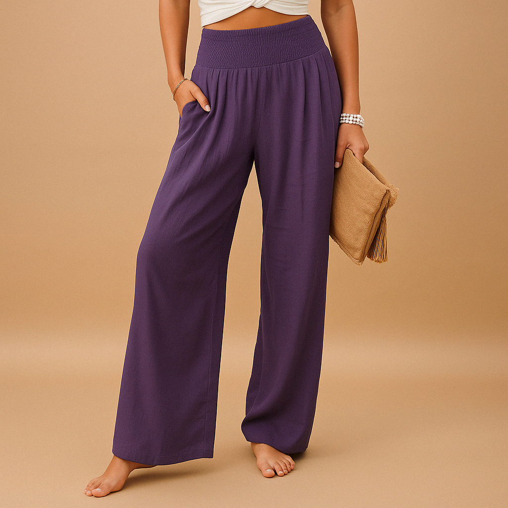 Dames Broek Zomer Luchtig Rechte Pijpen Elastisch
