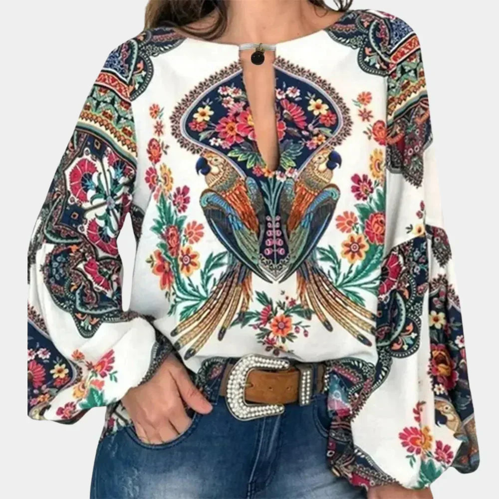 Dames Zomerblouse Bloemenprint Luchtige Jurkstof - Mode Vibes