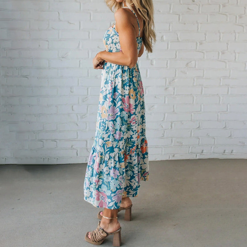 Liora | Elegante Zomerjurk Dames met Bloemenprint en Verstelbare Bandjes 3