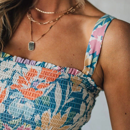 Liora | Elegante Zomerjurk Dames met Bloemenprint en Verstelbare Bandjes 4