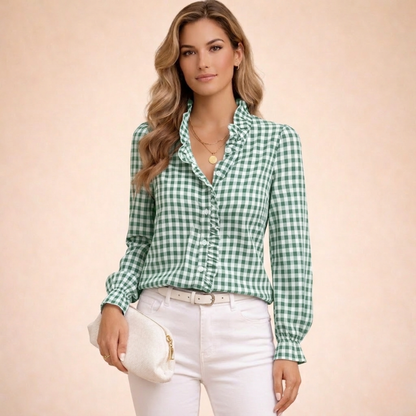Liora | Elegante en comfortabele geruite blouse 8