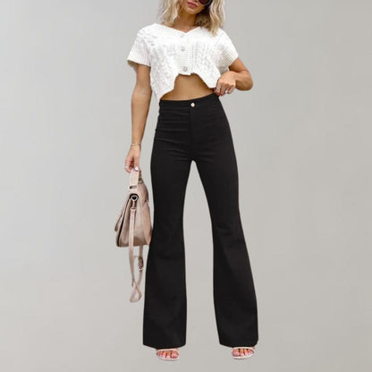 Giorgia | Pantaloni svasati di velluto a coste alla moda