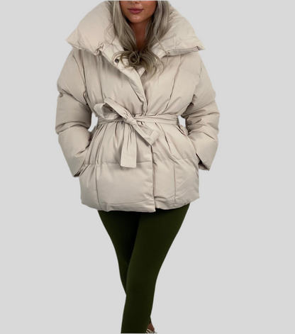 Livia Damesjas | Cropped Puffer met Riem, Trendy Ontwerp 3