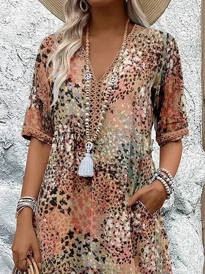 Livia | Casual Midi Jurk Dames met Opvallend Patroon 6