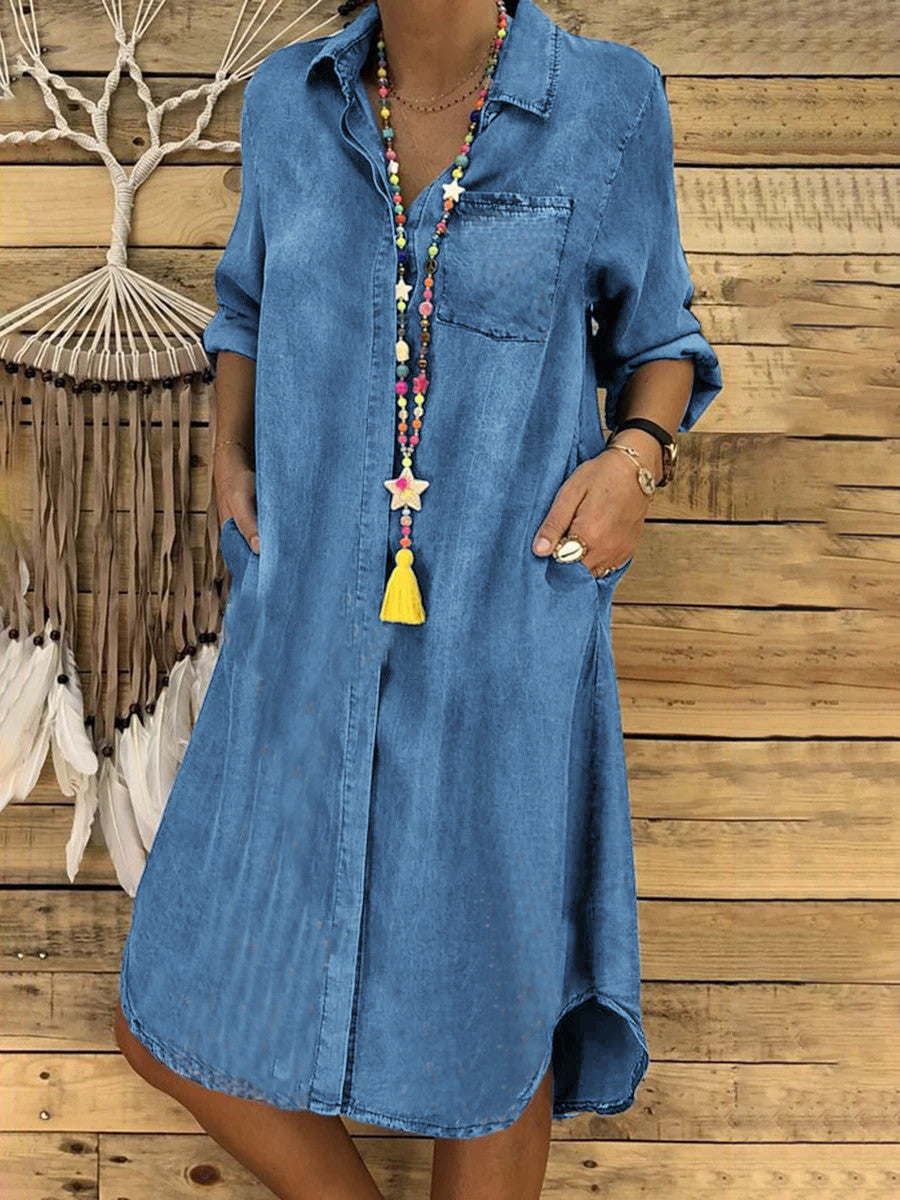 Livia | Casual Relaxed Fit Overhemdjurk Dames 1
