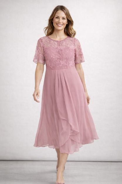 Livia | Elegante Midi Damesjurk voor Bruiloft en Zomer Events 1